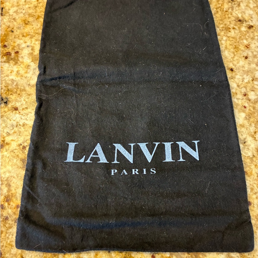 Lanvin Black Dust Bag with White Logo